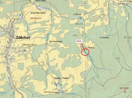 Prodej pozemku, les, 2 122 m²