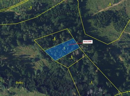 Prodej pozemku, les, 1 372 m²