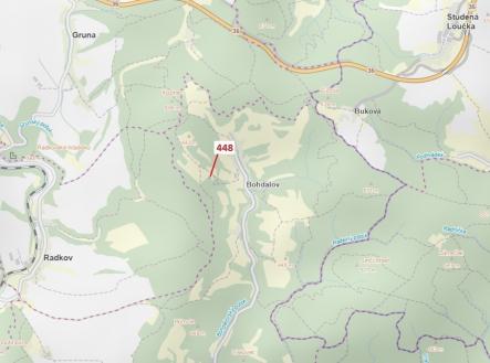 Prodej pozemku, les, 586 m²