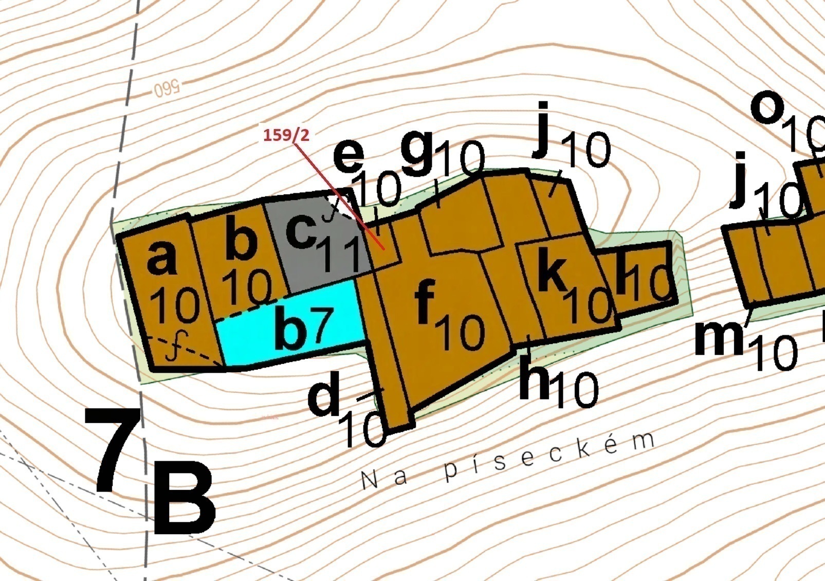 Lesní pozemek o výměře 362 m2, podíl 1/1, katastrální území Kovčín, obec Kovčín, obec s rozšířenou p