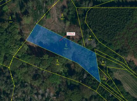 Prodej pozemku, les, 2 478 m²