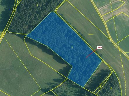 Prodej pozemku, les, 25 097 m²