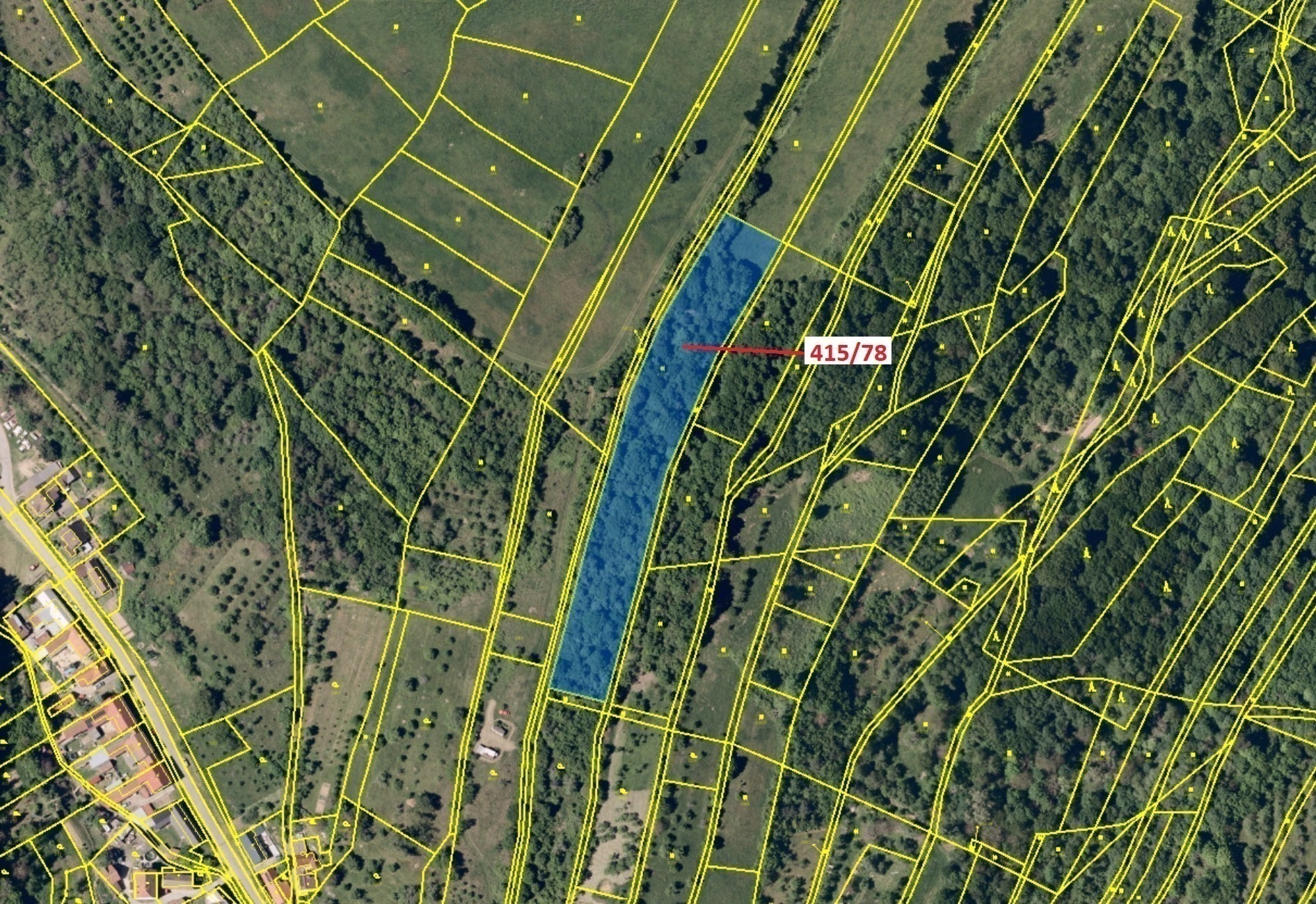 Trvalý travní porost o výměře 6434 m2, podíl 1/1, katastrální území Jankovice u Uherského Hradiště, 