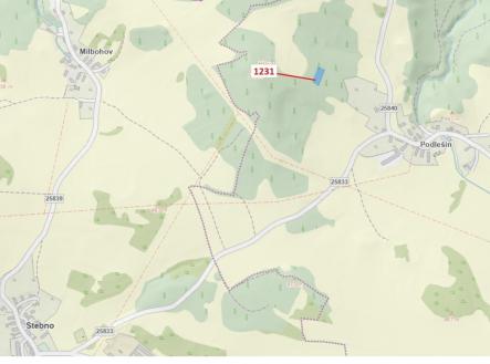 Prodej pozemku, les, 1 462 m²