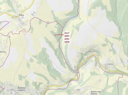 Prodej pozemku, les, 1 649 m²