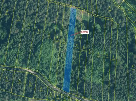 Prodej pozemku, les, 1 517 m²