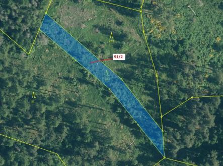 Prodej pozemku, les, 1 363 m²