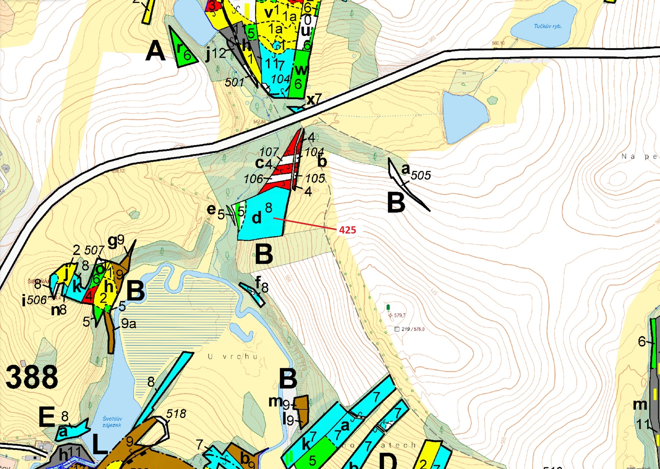Lesní pozemek o výměře 7499 m2, podíl 1/1, katastrální území Strmilov, obec Strmilov, obec s rozšíře
