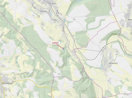 Prodej pozemku, les, 3 699 m²