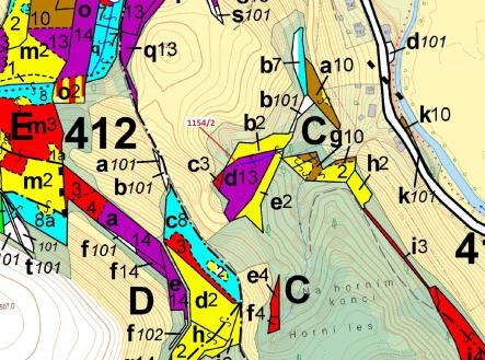 Prodej pozemku, les, 3 699 m²
