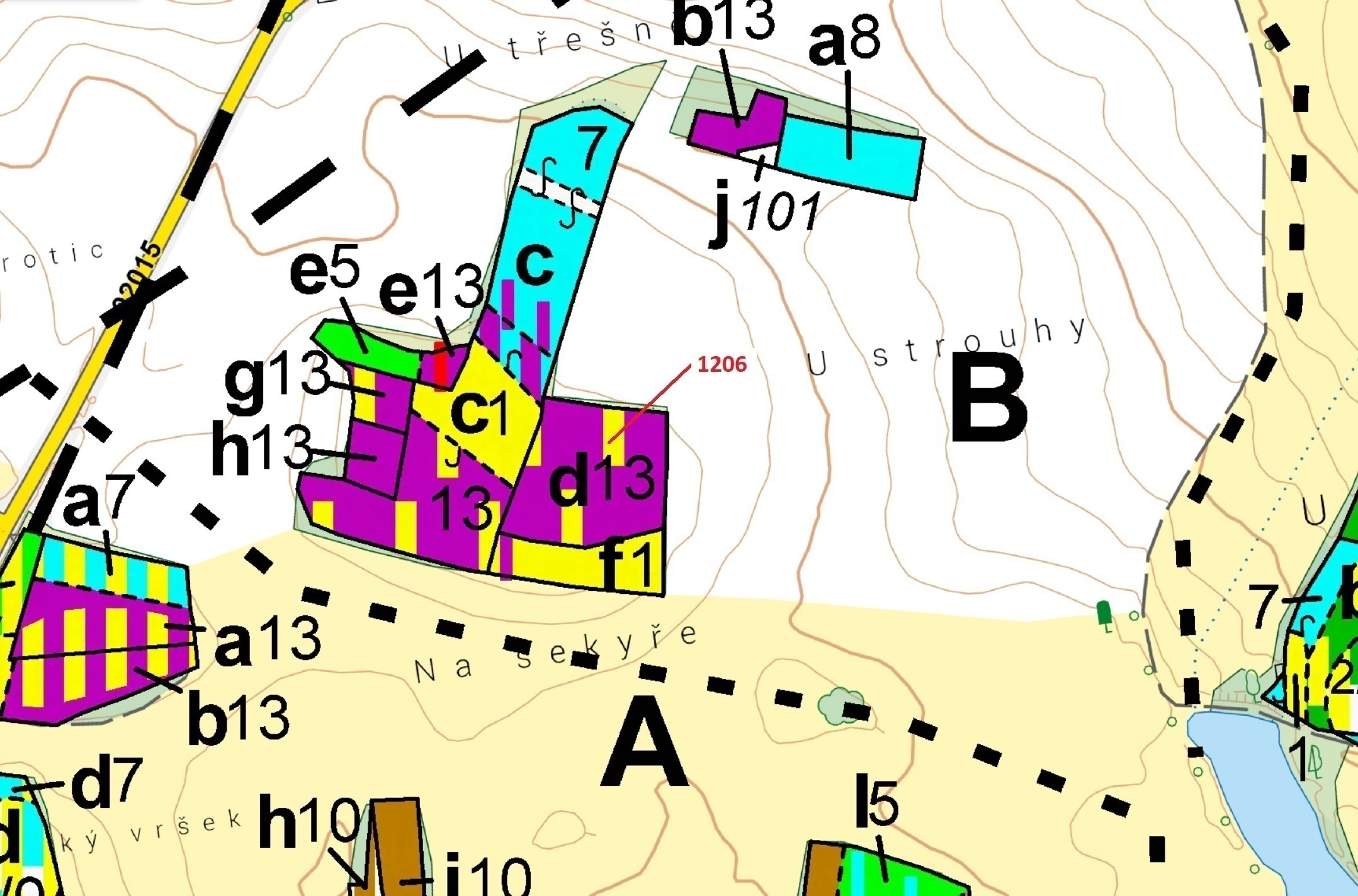 Lesní pozemek o výměře 3 718 m2, podíl 1/1, katastrální území Bezděkov u Kasejovic, obec Hradiště, o