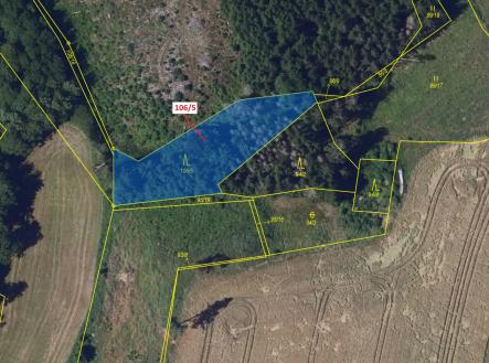 Prodej pozemku, les, 1 408 m²