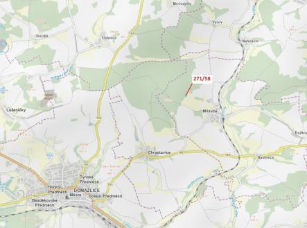 Prodej pozemku, les, 2 102 m²