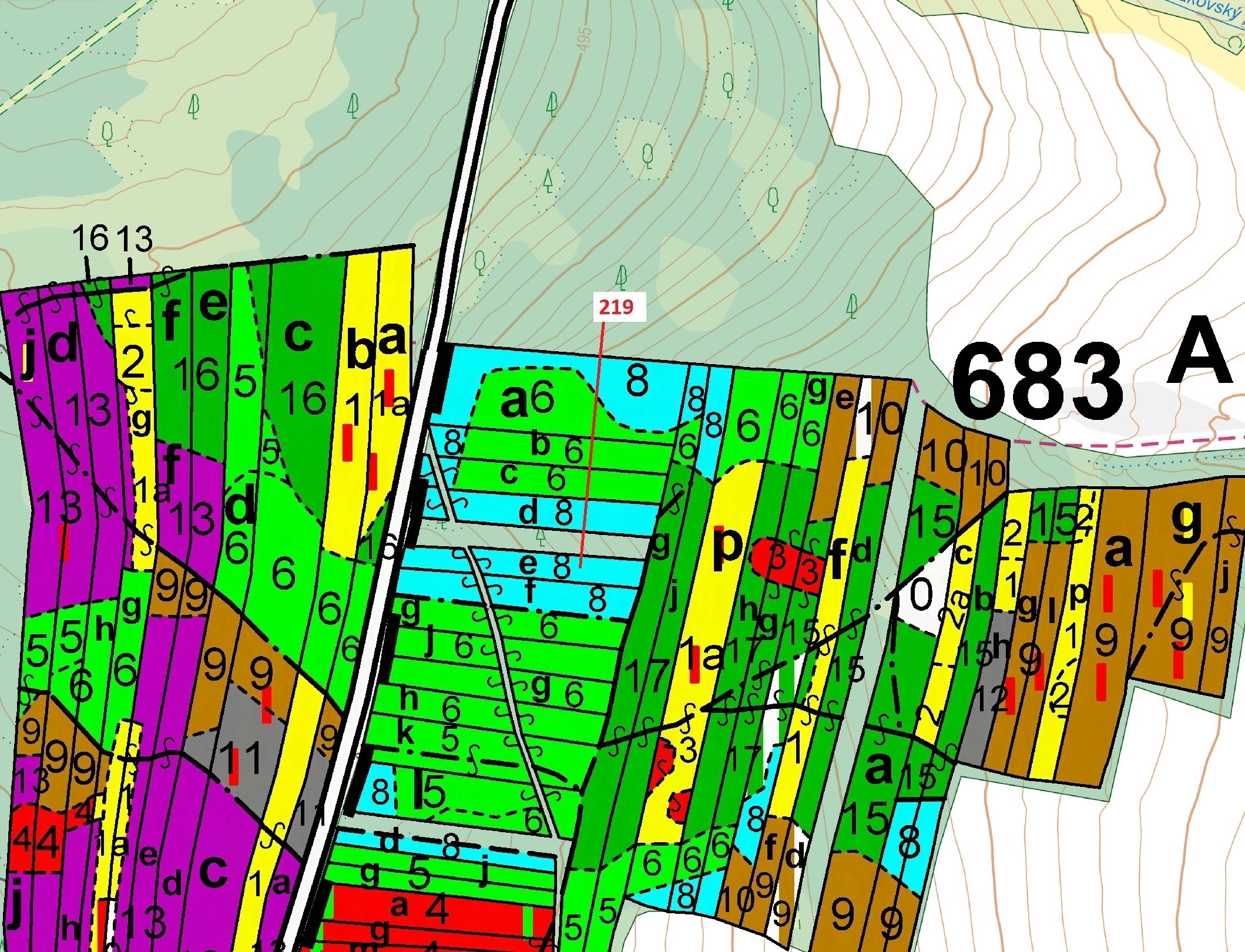 Lesní pozemek o výměře 1673 m2, podíl 1/1, katastrální území Mokrá u Soběslavi, obec Vesce, obec s r