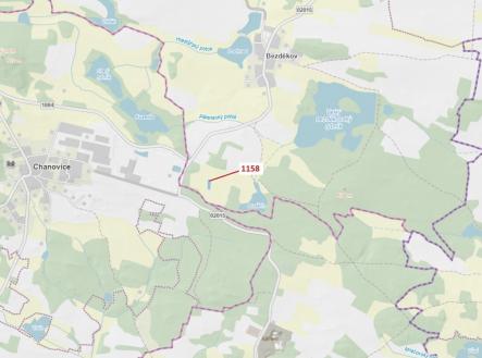 Prodej pozemku, les, 1 323 m²