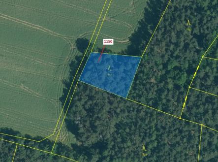 Prodej pozemku, les, 1 116 m²
