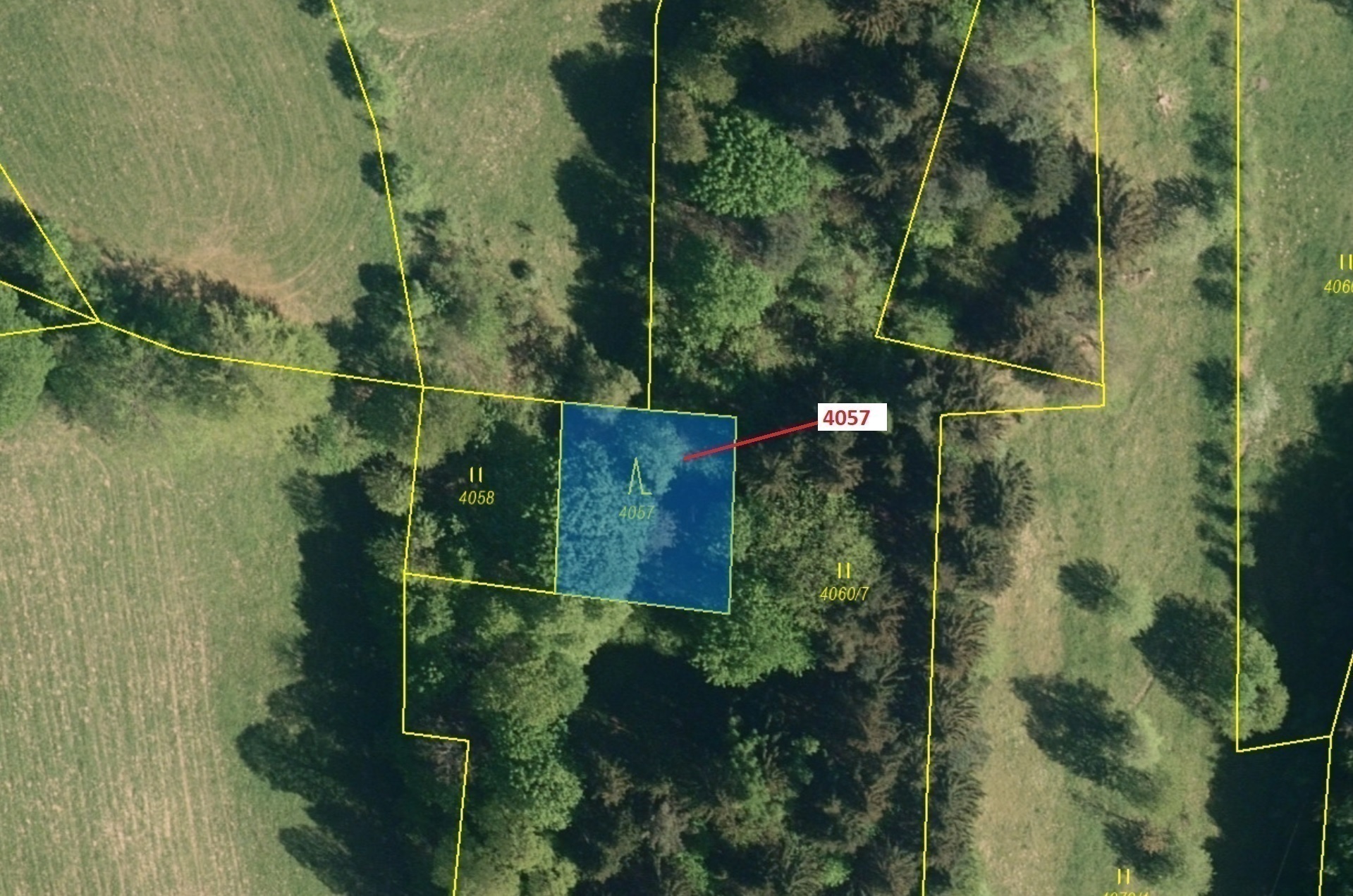 Lesní pozemek o výměře 435 m2, podíl 1/1, katastrální území Zděchov, obec Zděchov, obec s rozšířenou