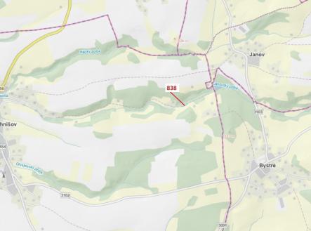 Prodej pozemku, les, 72 m²