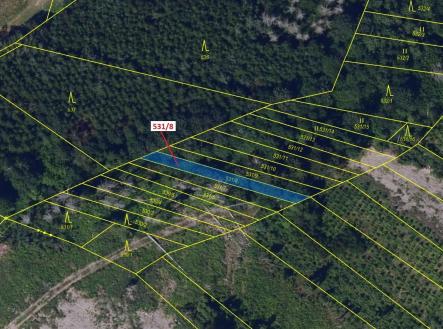 Prodej pozemku, les, 212 m²