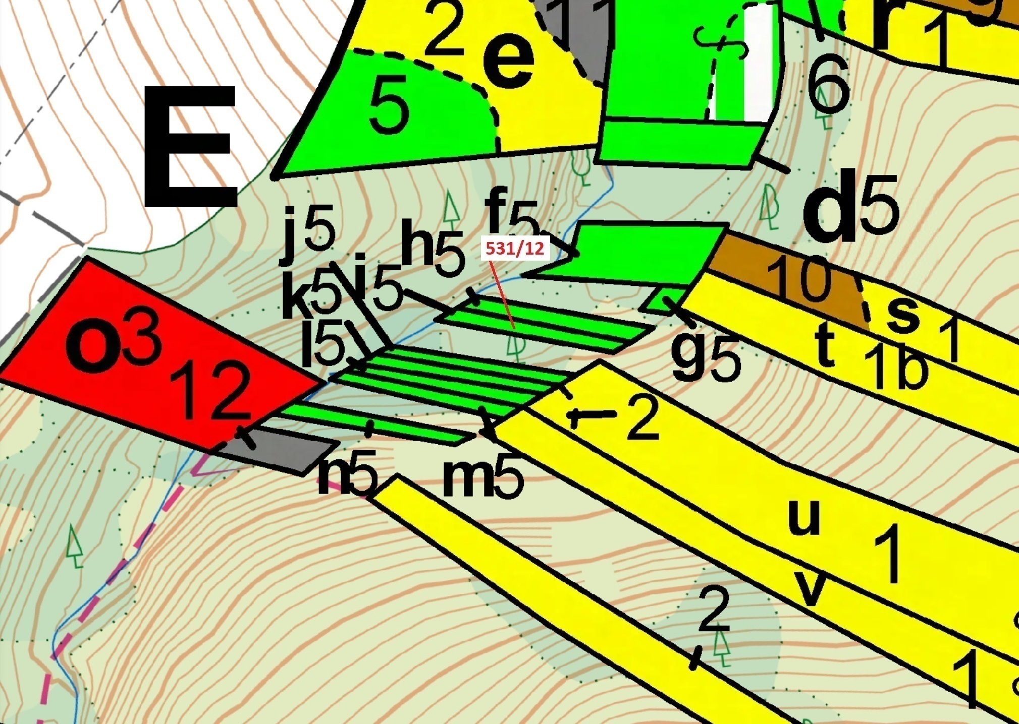 Lesní pozemek o výměře 281 m2, podíl 1/1, katastrální území Mírovka, obec Havlíčkův Brod, obec s roz