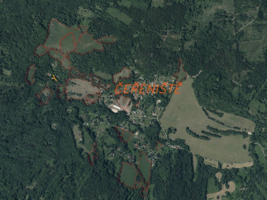 Pozemek o velikosti 48m2, Čeřeniště