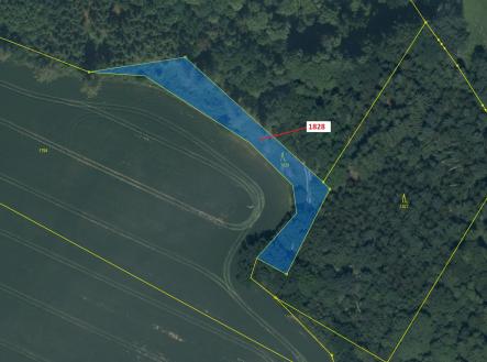 Prodej pozemku, les, 1 841 m²