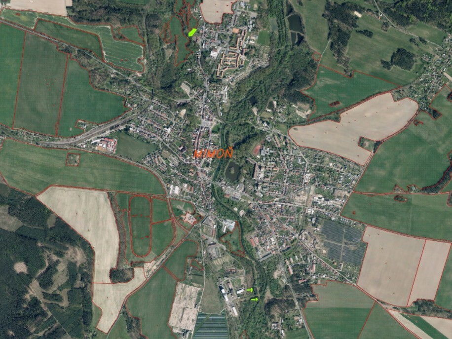 Pozemek o velikosti 1436m2, Mimoň
