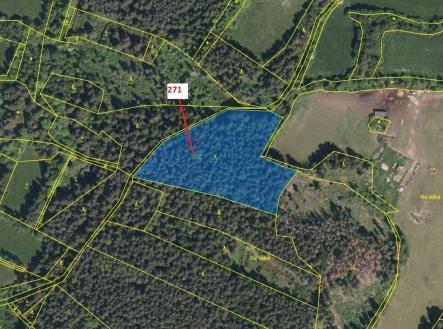 Prodej pozemku, les, 8 937 m²