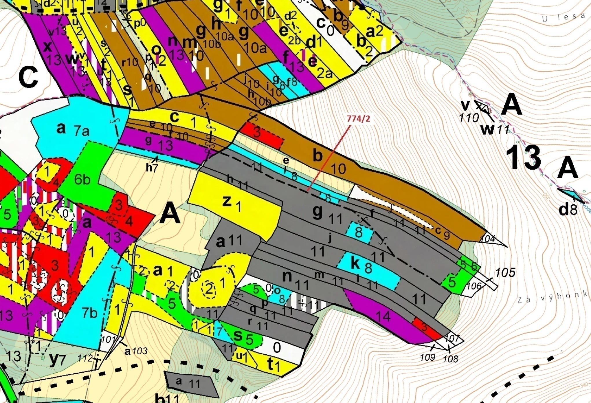 Lesní pozemek o výměře 7 901 m2, podíl 1/1, katastrální území Přemyslovice, obec Přemyslovice, obec 