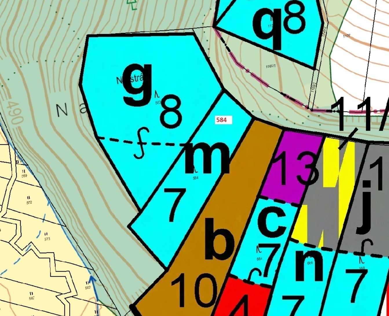 Lesní pozemek o výměře 2657 m2, podíl 1/1, katastrální území Kovčín, obec Kovčín, obec s rozšířenou 