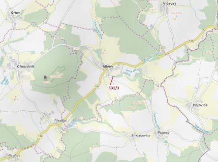 Prodej pozemku, les, 1 397 m²