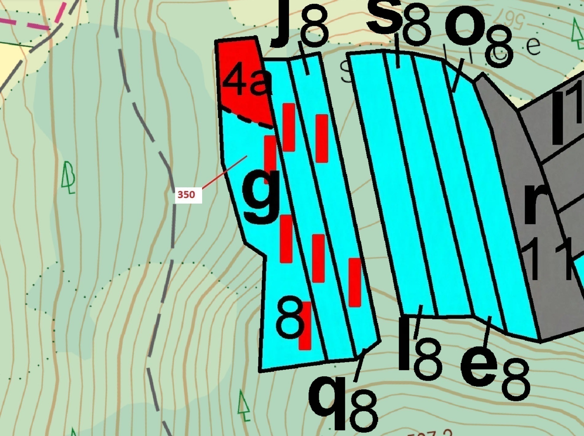 Lesní pozemek o výměře 3476 m2, podíl 1/1, katastrální území Kovčín, obec Kovčín, obec s rozšířenou 