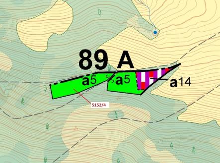 Prodej pozemku, les, 3 638 m²