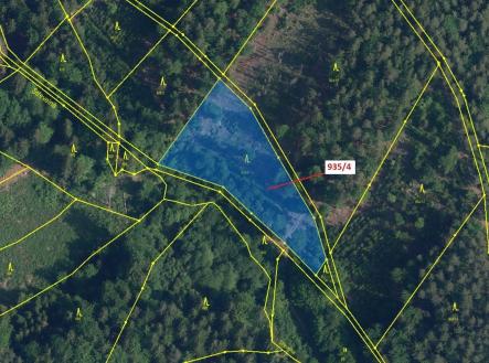 Prodej pozemku, les, 3 532 m²