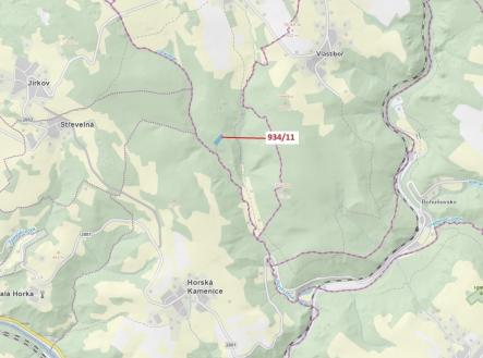 Prodej pozemku, les, 3 439 m²