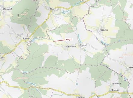 Prodej pozemku, les, 1 251 m²