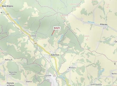 Prodej pozemku, les, 2 875 m²