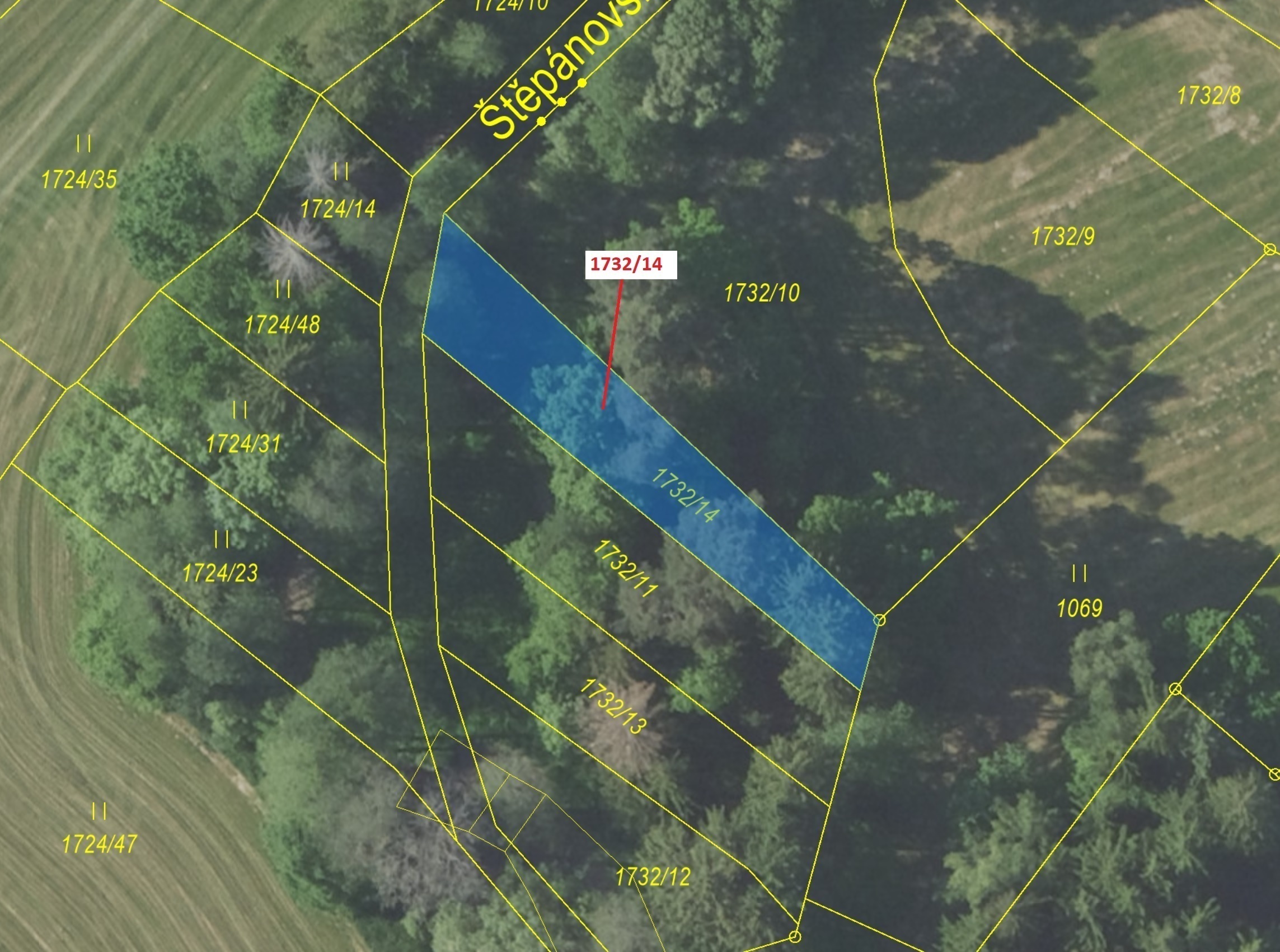 Ostatní plocha o výměře 417 m2, podíl 1/1, katastrální území Soutice, obec Soutice, obec s rozšířeno