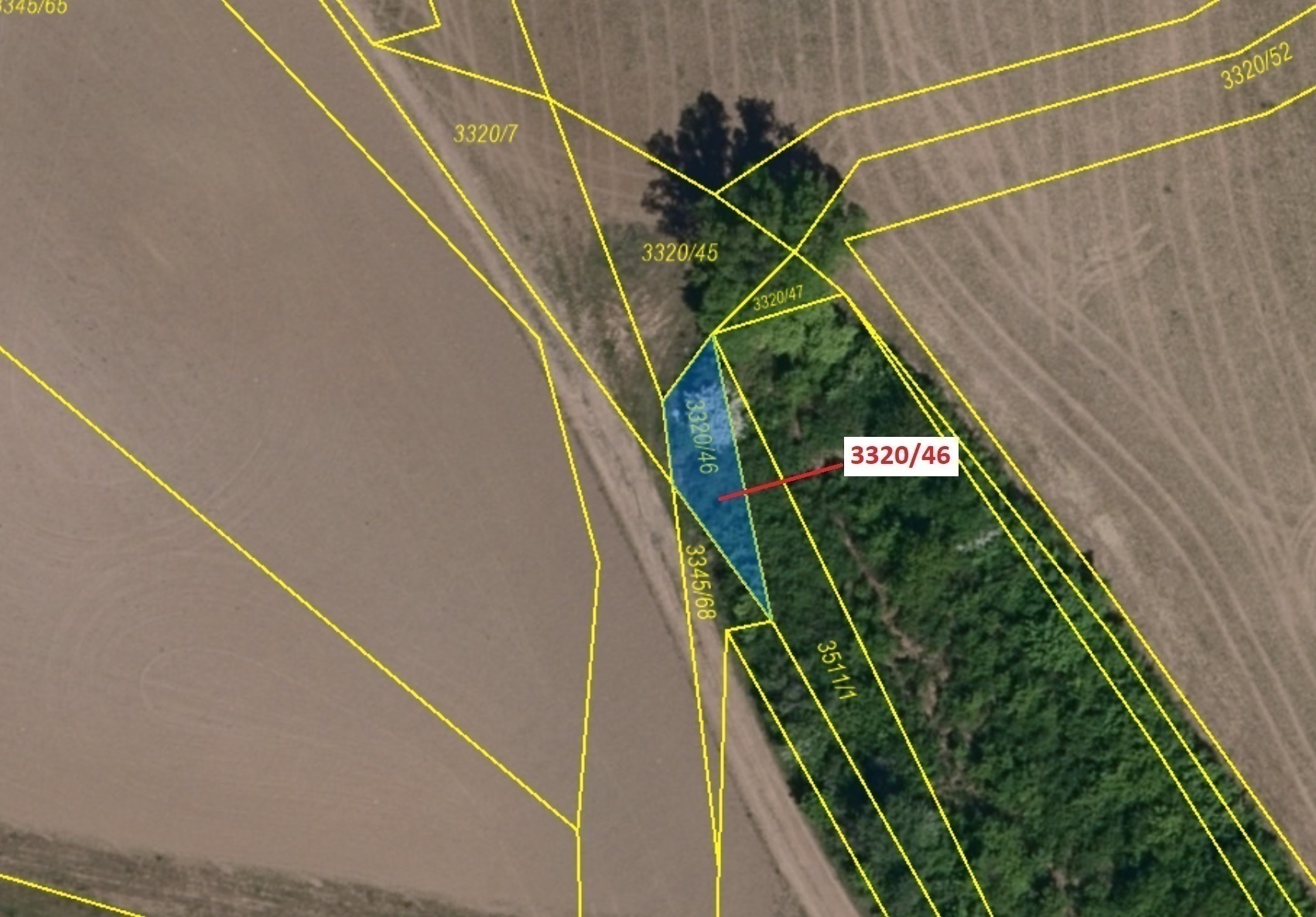 Orná půda o výměře 94 m2, podíl 1/1, katastrální území Bojkovice, obec Bojkovice, obec s rozšířenou 