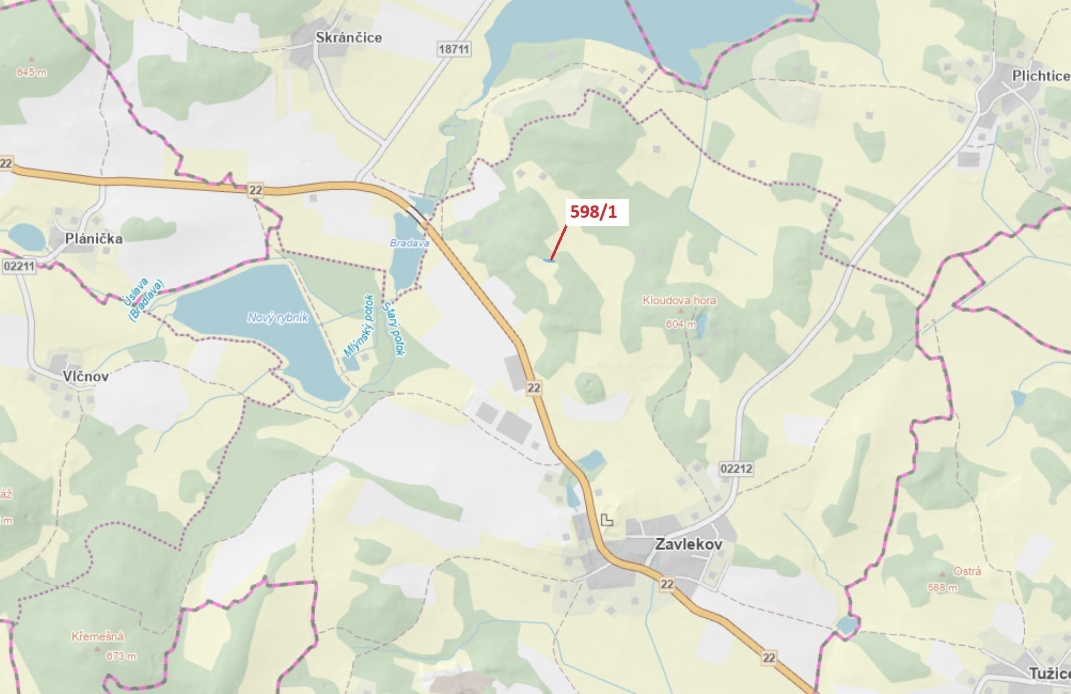 Trvalý travní porost o výměře 272 m2, podíl 1/1, katastrální území Zavlekov, obec Zavlekov, obec s r