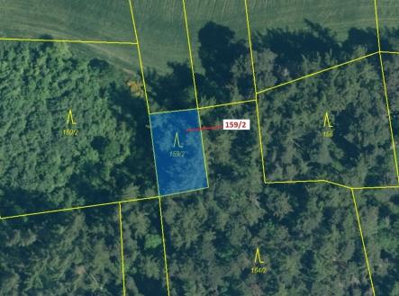 Prodej pozemku, les, 362 m²