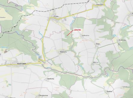Prodej pozemku, les, 1 049 m²