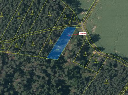 Prodej pozemku, les, 995 m²