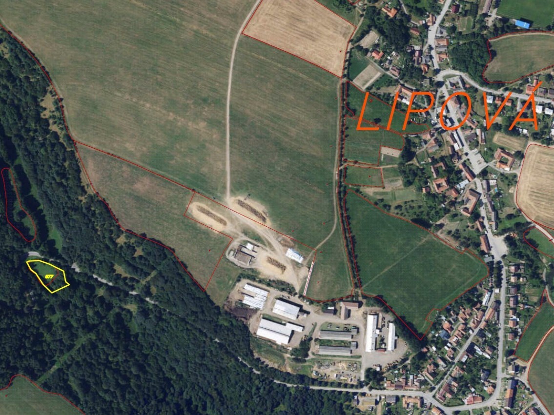 Pozemek o velikosti 2513m2, Lipová