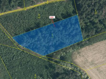 Prodej pozemku, les, 4 560 m²