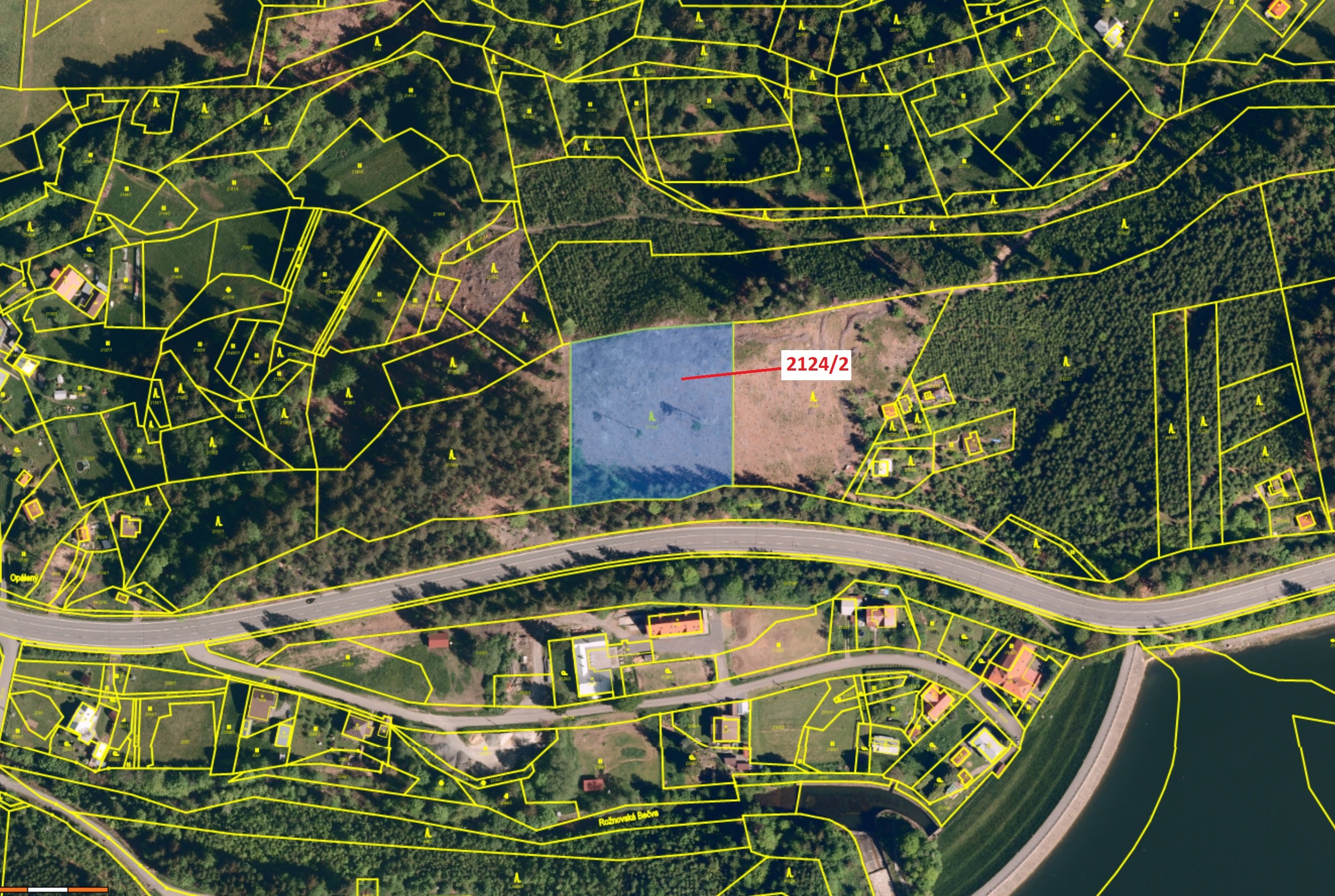 Lesní pozemek o výměře 6662 m2, podíl 1/1, katastrální území Horní Bečva, obec Horní Bečva, obec s r