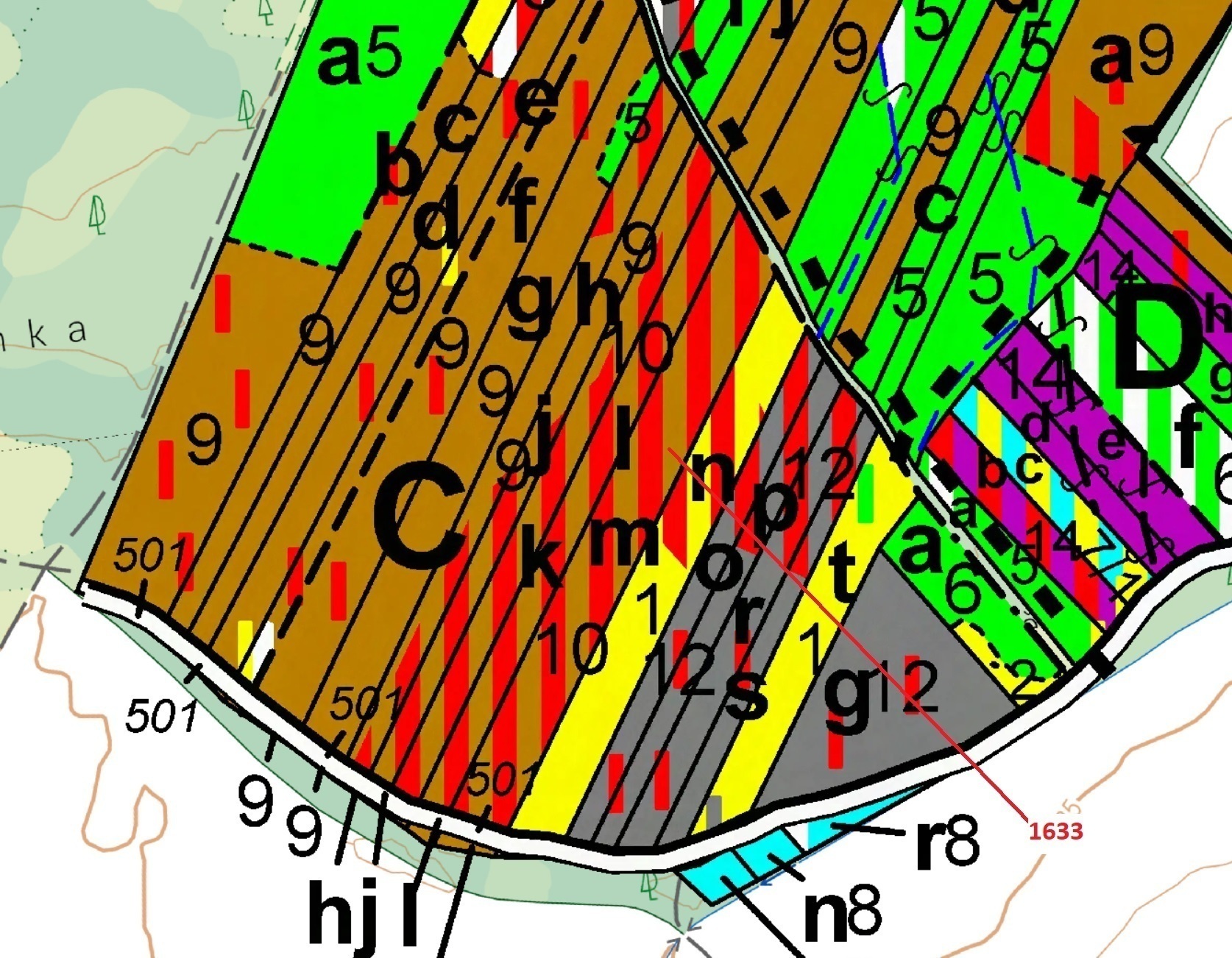 Lesní pozemek o výměře 5902 m2, podíl 1/1, katastrální území Komárov u Soběslavi, obec Komárov, obec