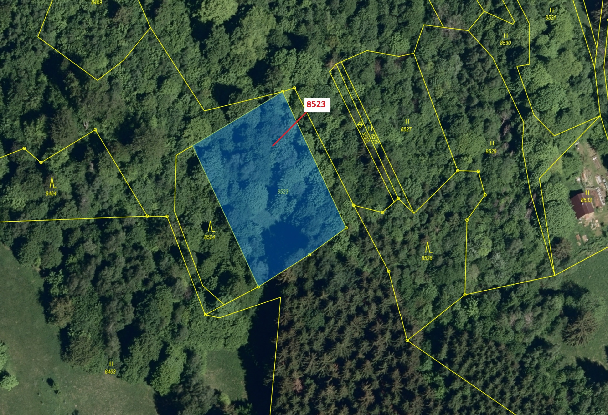 Orná půda o výměře 2343 m2, podíl 1/1, katastrální území Vsetín, obec Vsetín, obec s rozšířenou půso