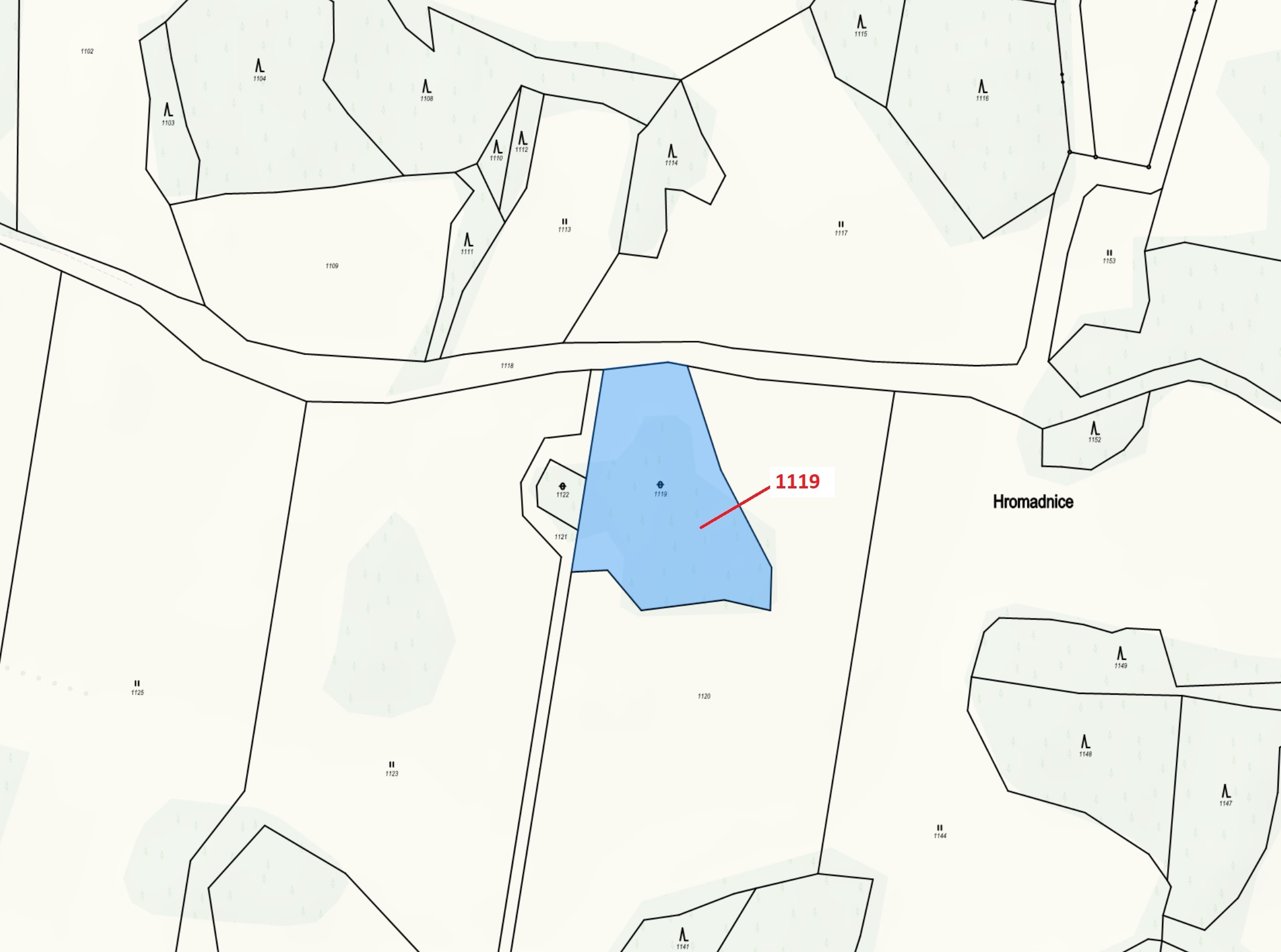 Ostatní plocha o výměře 3469 m2, podíl 1/1, katastrální území Kadov u Blatné, obec Kadov, obec s roz