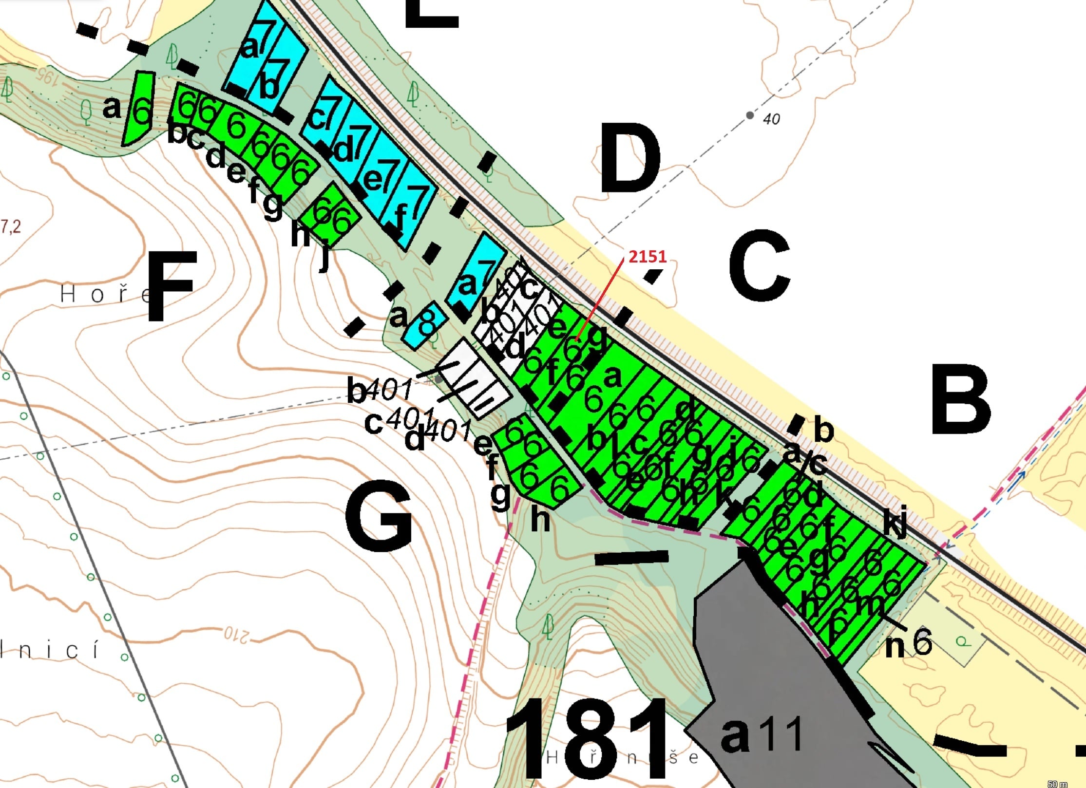 Lesní pozemek o výměře 660 m2, podíl 1/1, katastrální území Bezměrov, obec Bezměrov, obec s rozšířen